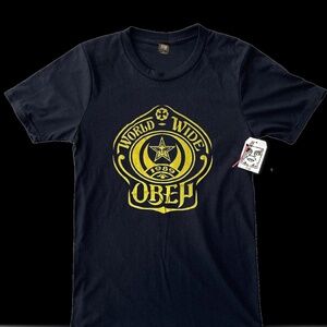 OBEY BLACK COTTON T